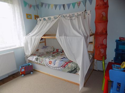 IKEA KURA BED Kura Canopy, Bed Drapes, Ikea Kura Bed, Kids Shared Bedroom, Kura Bed, Ikea Kura, Kid Bedroom, Ikea Bed, Kids Bedroom Designs