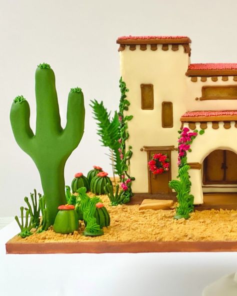 Mexican Gingerbread House, Weird Gingerbread Houses, Non Edible Gingerbread House, Royal Icing Gingerbread House, Gingerbread House Inspo, Edible Architecture, Holiday Family Traditions, Royal Icing Piping, Sweet Gingerbread