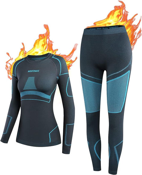 Thermal Base Layer Women, Ski Base Layers Women, Ladies Thermal Clothing & Leggings Quick Dry Thermal Underlayer Women Ladies Thermal Underwear Set Ski Base Layers, Thermal Base Layer, Base Layer Women, Thermal Leggings, Womens Thermal, Long Johns, Legging Outfits, Base Layer, High Waist Jeans