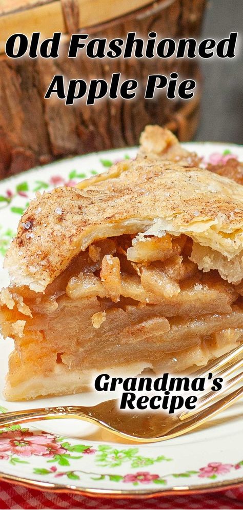 Nothing beats the taste of Grandma's Old Fashioned Apple Pie! This best apple pie recipe has an amazingly flaky crust and delicious apple cinnamon filling. 10 Inch Apple Pie Recipe, Applepie Homemade Easy, Grandma Opal Apple Pie, Shredded Apple Pie, Apple Pie Bread With Apple Pie Filling, Gala Apple Pie Recipe, Easy Apple Pie With Canned Filling, Apple Pie With Store Bought Crust, Easy Apple Pie Recipe With Premade Crust