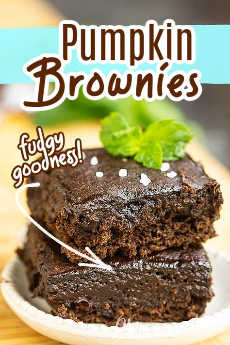 Your two simple ingredients away from a delicious dessert! Nut Cups Recipe, Low Fat Brownies, 2 Ingredient Desserts, Sugar Free Brownies, Pumpkin Brownies, No Bake Brownies, Brownies Recipe Easy, Oatmeal Chocolate Chip Cookies, Pumpkin Flavor