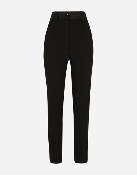 Woman Pants, Logo Pants, Dg Logo, Tuxedo Pants, Twill Pants, Slim Fit Trousers, Straight Leg Trousers, Black Bottoms, Shorts Black