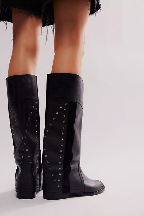 Lola Tall Boots | Free People Tall Tan Boots, Tall Lace Up Boots, Leather Studio, Free People Boots, Womens Tall Boots, Boots Outfits, Tall Brown Boots, Fall Boots, Black Boots Tall