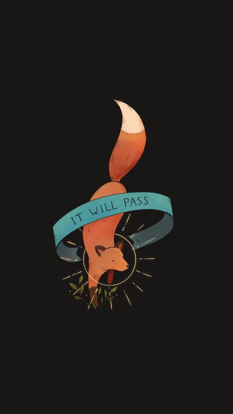 It'll Pass Wallpaper, Fleabag Fox Tattoo, Fleabag Quotes Wallpaper, Fleabag Wallpaper, Fleabag Tattoo, Lockscreen Iphone Quotes, Home Wall Painting, Aries Art, Fox Poster