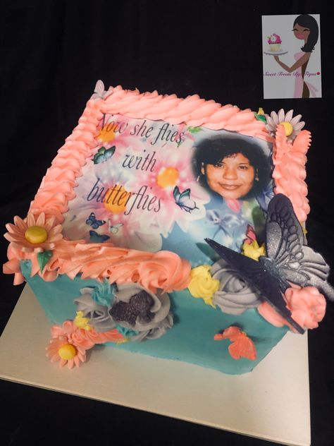 Cake For Memorial Service, In Loving Memory Cake Ideas, Memorial Birthday Cakes In Loving Memory, Heavenly Birthday Cake Ideas, Happy Heavenly Birthday Cake Ideas, Memorial Cakes In Loving Memory, Memorial Cake, Cakes And Desserts, Premium Ingredients