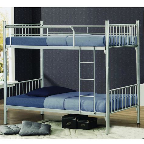 8909-metal-double-decker-bunk-bed-5935-3834011-1 Double Decker Bed Designs, Double Bed Iron, Steel Bunk Beds, Double Decker Bed Design, Iron Bunk Beds, Double Deck Bed Ideas, Steel Bunk Bed, Double Deck Bed, Bunk Bed Metal