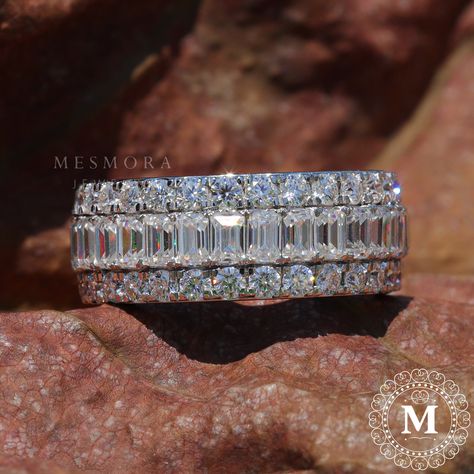 Silver Men Rings Wedding Bands, Male Diamond Wedding Bands, Diamond Band Ring Men, Gold Diamond Wedding Band Men, Men’s Wedding Rings Diamonds, Ring Mens Gold, Mens Gold Ring, Men Engagement Ring, Mens Promise Ring