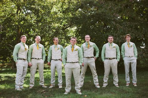 Groomsmen attire Mint Green Groomsmen Attire, Green Groomsmen Attire, Green Groomsmen, Groomsmen Ideas, Vermont Wedding, Groomsmen Attire, Bridesmaids And Groomsmen, Wedding Fashion, Casual Wedding