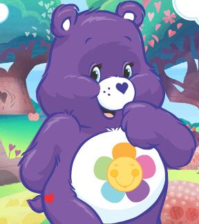 Harmony Bear | Care Bear Wiki | FANDOM powered by Wikia Harmony Bear, Care Bears Movie, Family Tv Series, Purple Teddy Bear, Teddy Bear Cartoon, Care Bear Party, Rainbow Music, Baby Hug, Care Bears Cousins