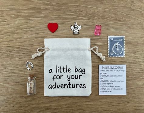 ThatLittleBagShop - Little Keepsake Gifts Full of Sentimental Meaning - Etsy Travel Diy Gifts, Usable Crafts, Little Bag Of Love, Mini Hampers, Wish You Luck, Hope Gifts, Survival Kits, Adventure Gifts, Safe Travels