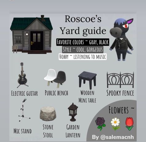 Animal Crossing Guide, Mini Table, Garden Stones, Listening To Music, Animal Crossing, Black Fashion, Gray Color, Yard, Black And White