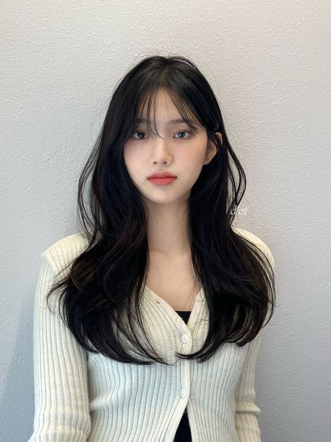 Bangs Asian Hair Round Face, Haircut Inspo Round Face, Long Haircut For Oval Face, Round Face Layered Haircuts, Asian Bangs Round Face, Drape Bangs, Asian Round Face Hairstyles, Medium Length Haircut Asian, Hair Inspo Asian