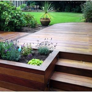 This post explores lots of different ideas for what your garden deck could look like - from classic wood finishes to bright colour and quirky ideas! Composite Decking Designs, Patio Deck Designs, Wooden Deck, Deck Designs Backyard, Decks Backyard, Have Inspiration, Diy Deck, Backyard Deck, Deck Garden