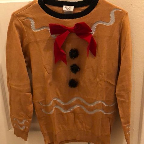 Gingerbread Sweater For Girls Gingerbread Sweater, Christmas Gingerbread, Girls Sweaters, Ugly Christmas, Girl Top, Gingerbread House, Colorful Sweaters, Being Ugly, Gingerbread