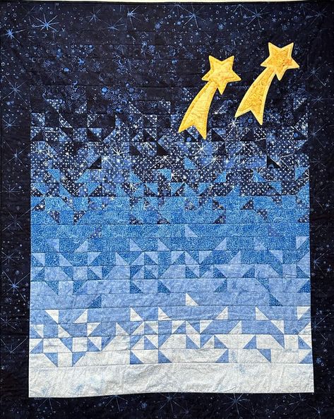 An Incredibly Special Quilt Made in Memory of Two Boys Sky Quilt, History Of Quilting, Nancy Notions, Batik Quilts, Landscape Quilts, Quilting Tools, Quilt Binding, Two Boys, Precut Fabric