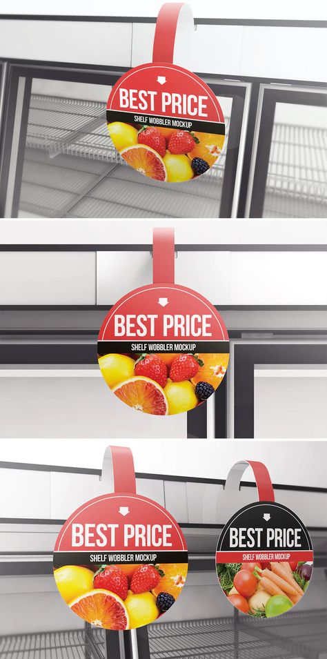 Circle Shelf Wobbler Mockup PSD Wobbler Design Ideas, Ambient Ads, Wobbler Design, Price Tag Design, Natural Shelves, Circle Shelf, Shelf Talkers, Wall Partition Design, Grocery Market