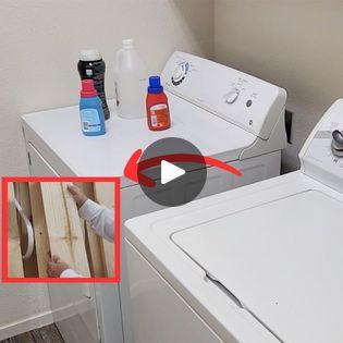 Between Washer And Dryer Storage Ideas, Laundry Room Diy Ideas, Between Washer And Dryer Storage, Between Washer And Dryer, Room Diy Ideas, Brad Nailer, Laundry Room Diy, More Organized, Bottom Shelf