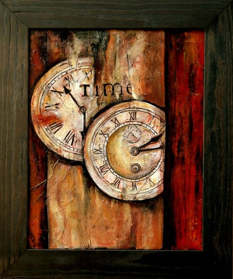 clock painting, acrylic #paintings #originalart #framedpaintings #clockart by Sheri Locher Clock Painting Acrylic, Clock Art Painting, Santiago Caruso, Acrylic Clock, Clock Drawings, Tick Tack, Clock Painting, Gcse Art Sketchbook, Wine Painting