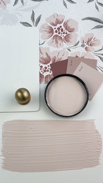 Benjamin Moore Pale Cherry Blossom, Pale Cherry Blossom Benjamin Moore, Welcoming Kitchen, Wallpaper Swatches, Kitchen Sink Design, Bright Living Room, Cabinet Color, Benjamin Moore Paint, Shepherds Hut