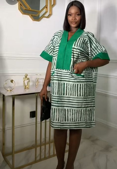 Beautiful short Agbada dress. Short Agbada For Women, Latest Agbada Styles For Women, Agbada Styles For Women, Ankara Designs For Ladies, Striped Kurta, Latest Ankara Short Gown, Agbada Design, Bubu Gown, Bubu Gown Styles