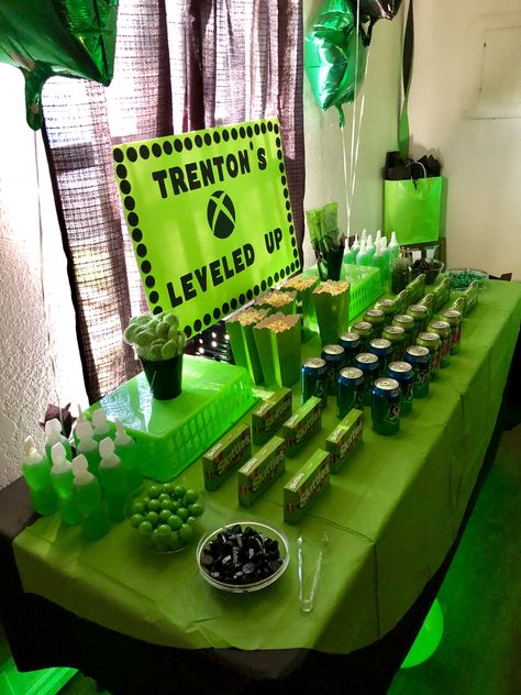 Happy Level Up Day Birthday, Xbox Party Ideas, Happy Level Up Day, Xbox Birthday Party, Xbox Party, Gaming Birthday, Gaming Party, Gamer Party, Video Games Birthday Party