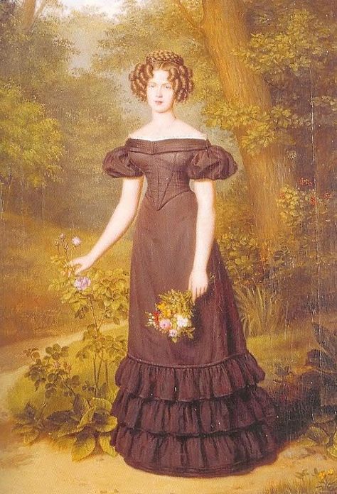 Princess Marianne of the Netherlands 1829 Fashion, 1820s Fashion, 1830s Fashion, 19th Century Women, Historical Costuming, Romantic Era, Era Fashion, 1800s Fashion, Regency Fashion