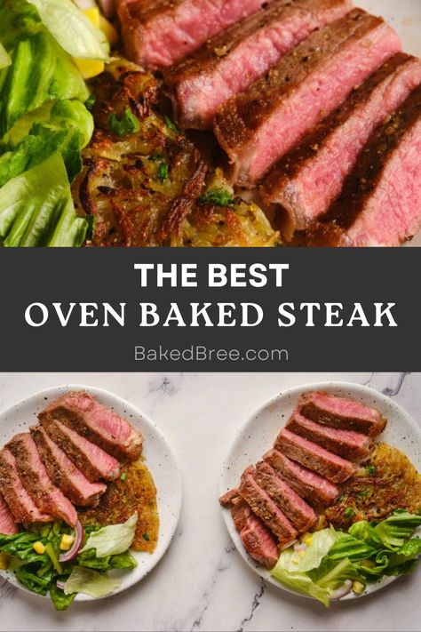 Don’t let a lack of barbecue stand in your way of enjoying a gently seared cut of meat—learn How To Cook Steak in the Oven. Cooking Steaks In The Oven, Baking Steak In Oven, Oven Baked Steak Recipe, Steaks In Oven, Baked Steak Recipe, Cook Steak In The Oven, Baked Steak Recipes, Oven Steak Recipes, Oven Cooked Steak