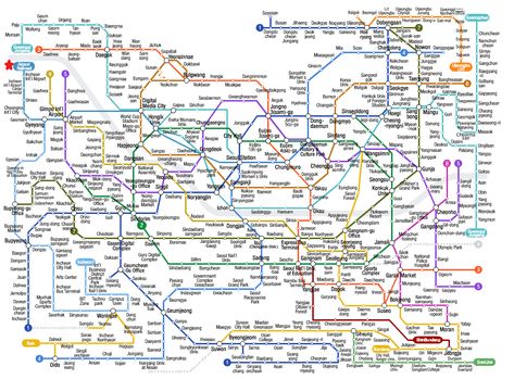 Seoul Trip, Seoul Map, Korea Map, Train Map, Visit Seoul, Korea Trip, Subway Map, South Korea Travel, Jeju Island