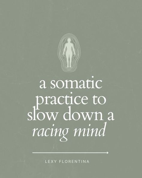 Alexis Florentina Borja on Instagram: "This Somatic Experiencing exercise called SIBAM stands for sensation, image, behavior (movement), affect, and meaning. It supports our system in expanding racing or fixed thoughts and helps us move out of the mind and into the body. By exploring the spaces in which our experience can take shape (in image, emotion, sensation etc) we can slow down the pace at which our mind is overthinking or fixating and begin to bring the body into the conversation by asking: what else is here? It’s an important question to ask when we find ourselves or our clients fixated on a certain thought, feeling or situation. Yes, we may be feeling or thinking X AND what else do we notice? What is happening around us, what changes through movement , through emotion, through i Somatic Experiencing, Somatic Exercises, Somatic Healing, Racing Mind, Question To Ask, What Is Happening, Questions To Ask, Nervous System, Slow Down
