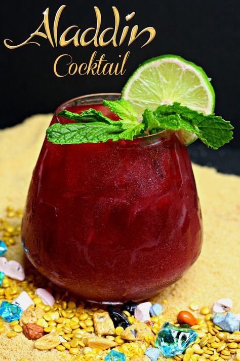 Aladdin Cocktail Recipe - Optimistic Mommy Aladdin Cocktail, Strawberry Banana Milkshake, Disney Cocktails, Hot Sauce Recipe, Homemade Jams, Halloween Drinks Alcohol, Disney Drinks, Cocktail Chic, Disney Dinner