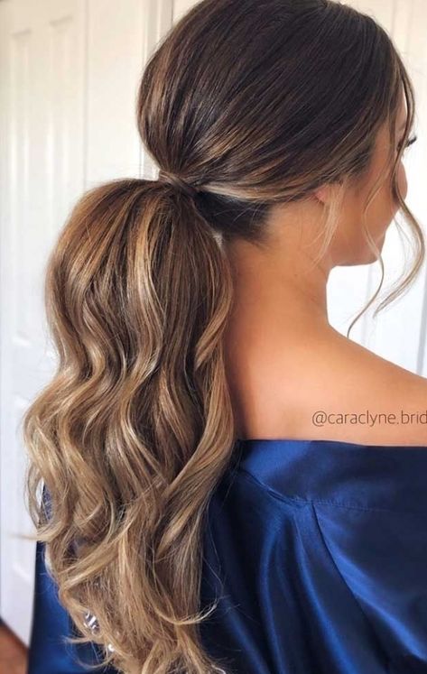 Ponytail Bridal Hair, Ponytail Haircut, Wedding Ponytail Hairstyles, Wedding Ponytail, Pony Hairstyles, High Ponytail Hairstyles, Long Hair Ponytail, Ponytail Hairstyles Easy, Hair Ponytail Styles