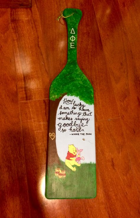 Pinterest.com/lacow16 Graduation Paddle, 21 Paddle, Paddle Sorority, Paddle Ideas, How Lucky I Am, Sorority Paddles, Delta Phi Epsilon, How Lucky Am I, Delta Zeta