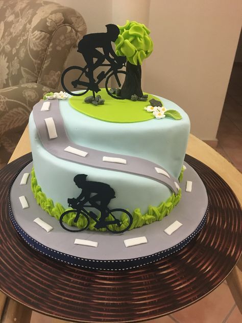 Birthday Cake For Cyclist, Cakes For Cyclists, Bike Theme Cake For Men, Bicycle Birthday Cakes For Men, Cycling Birthday Cake, Cycling Cake For Men, Bicycle Cakes For Men, Bicycle Theme Cake, Cyclist Birthday Cake