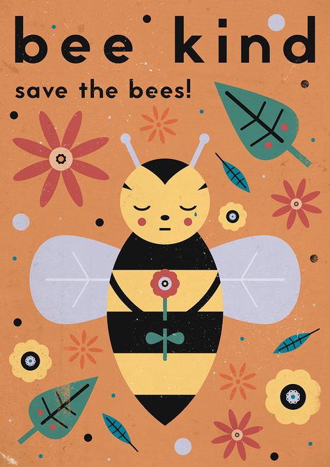 Carly Watts Art & Illustration: Save The Bees! #Bienen www.apidaecandles.de Carly Watts, March Signs, Bee Positive, Bee Quotes, English Thoughts, I Love Bees, Bee Friendly, Bee Art, Sustainable Future