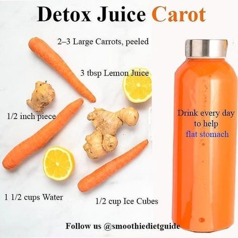 Easy Juice Recipes, Healthy Juice Drinks, Smoothie Diet Challenge, Fat Burning Smoothies, Ginger Juice, Juicing For Health, Diet Challenge, Carrot Juice, Carrot Recipes