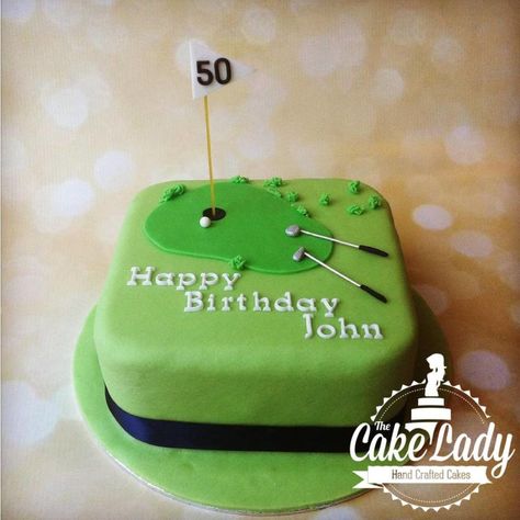 Marzipan golf cake Latest Birthday Cake, Golf Themed Cakes, Golf Birthday Cakes, Island Cake, Golf Cake, 70th Birthday Cake, 80 Birthday Cake, Adult Birthday Cakes, 50th Birthday Cake