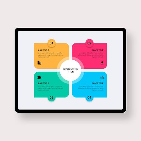 Center Circle Four Section PowerPoint Templates: This template has four sub-items from the central concept.It clearly displays the content. All elements are fully editable no need photoshop to edit it the slides.Search Keywords: section, four, center, divide, matrixFEATURES:3 Presentation SlidesAspect Ratio 4:3Available in Light BackgroundsVector Graphics 100% Fully EditableUnlimited Color Just One Click to change the colorsAll Graphic Resizable and Editable in PowerpointBased on Master Sli Dashboard Design Template, Pie Graph, Simple Powerpoint Templates, Free Powerpoint Templates, Powerpoint Free, Infographic Powerpoint, School Poster, Background Powerpoint, Powerpoint Presentation Design