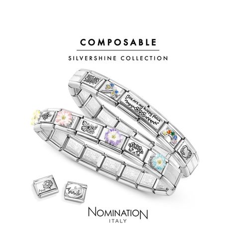 Nomination charms Nomination Charms, Nomination Bracelet, Pandora Bracelet Designs, Italian Bracelet, Jewellery Bracelets, Crystal Anklet, Rose Gold Charms, Turquoise Crystal, Dope Jewelry