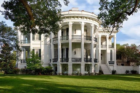 Circular Porch, Kitchen Rehab, Southern Mansions, Southern Plantations, New Orleans Hotels, Antebellum Homes, Brooklyn Brownstone, Hotel Owner, Southern Homes