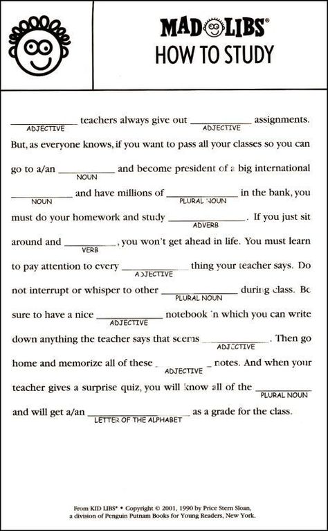 Free Mad Libs, Kids Mad Libs, Mad Lips, Funny Mad Libs, English Grammar Rules, Parenting Plan, Mad Libs, About School, Parts Of Speech