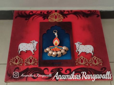 Celebrating Deep Amavasya with a creative twist: Diya Rangoli made from MDF cutouts 🪔When time is of the essence, MDF cutouts bring my Diya Rangoli to life for Deep Amavasya🪔🪔🌺💐 Diya Rangoli, Time Is Of The Essence, Diwali Decorations At Home, Rangoli Art, Indian Rangoli, Diy Diwali Decorations, Diwali Diy, Rangoli Designs Flower, Ganesh Art