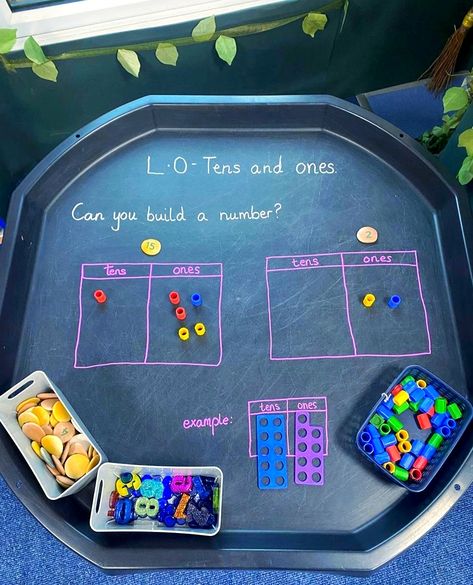 Maths Interventions Year 1, Ks2 Tuff Tray Ideas, Maths Tuff Tray Ideas Year 2, Place Value Tuff Tray, Maths Tuff Tray Ideas Year 1, Play Based Classroom, Tuff Tray Ideas, Ks1 Maths, Year 1 Maths