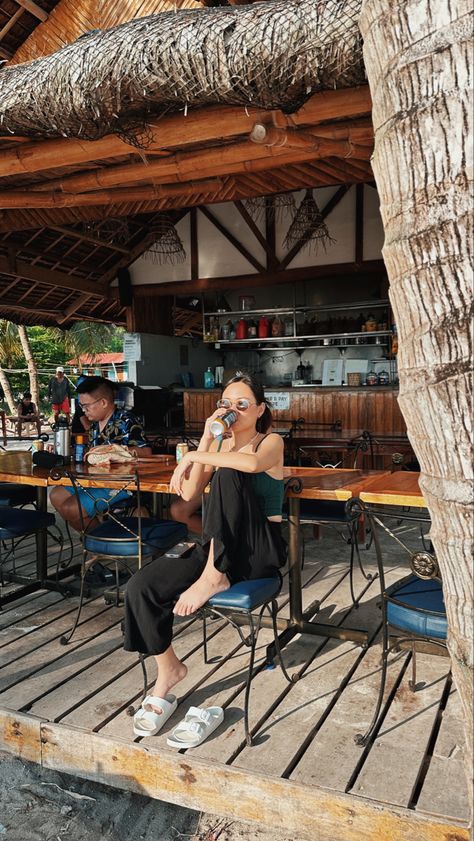 afternoon chill at the beach while waiting for the sunset. #beachvibe #summer #philippines #cebu #summervibe #tropical #lifestyle #islandvibe #vacation #chill #tuyombyhostel7 #islandaesthetic #islandgirl Chill Beach Outfit, 18th Birthday Party Outfit, Philippines Cebu, Tropical Lifestyle, Birthday Party Outfits, 18th Birthday Party, Island Vibes, Island Girl, Cebu