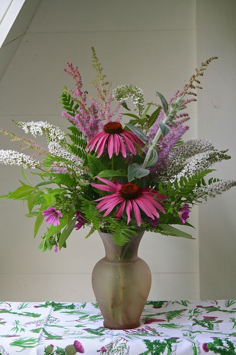 Zinnia Bouquet, Pink Astilbe, Malva Sylvestris, Stachys Byzantina, Pink Flower Arrangements, Purple Coneflower, Flower Vase Arrangements, Echinacea Purpurea, Flower Farmer