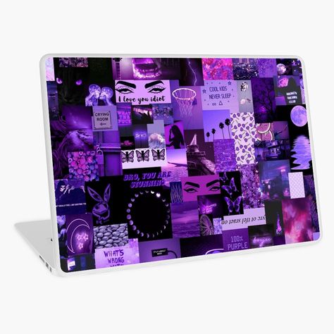 Get my art printed on awesome products. Support me at Redbubble #RBandME: https://www.redbubble.com/i/laptop-skin/Purple-Aesthetic-Collage-by-Arthemeral/53358261.6EA4Y?asc=u Laptop Skins Aesthetic, Skins Aesthetic, Aesthetic Purple, Tablet Cases, Ipad Tablet, Aesthetic Collage, Purple Aesthetic, Tablet Case, Laptop Skin