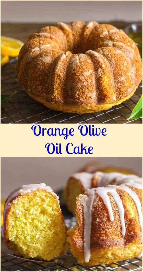 Orange Olive Oil Cake, a moist Italian #Cake made with fresh #oranges, #olive oil and #greek yogurt. A simple orange glaze makes it perfect. Chocolate Olive Oil Cake, Orange Olive Oil Cake, Orange Olive Oil, Summer Fruit Recipes, Olive Oil Cake Recipe, Lemon Olive Oil Cake, Moist Lemon Cake, Orange Cake Recipe, Italian Cake