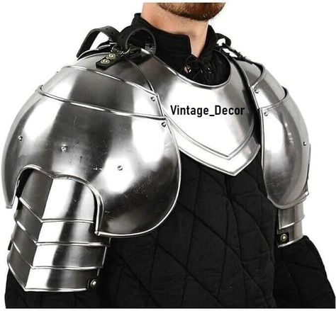 Armor Shoulder, Sca Armor, Free Paint, Medieval Gothic, Larp Armor, Real Steel, Cosplay Armor, Larp Costume, Shoulder Armor