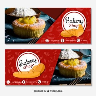 Bakery design | Free Vector Bakery Banner, Cake Poster, Banner Design Ideas, Banners Ideas, Fashion Sale Banner, Food Promotion, Food Banner, Infographic Design Template, Bakery Design