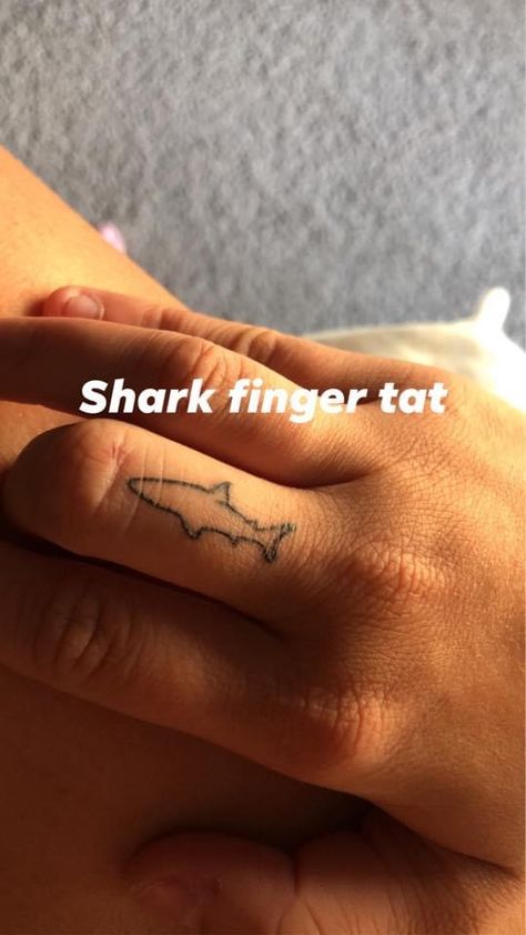 Finger Shark Tattoo, Shark Stick And Poke Tattoo, Shark Finger Tattoo, Small Shark Tattoo Simple, Dainty Shark Tattoo, Little Shark Tattoo, Shark Tattoo Small, Tiny Shark Tattoo, Surfs Up Tattoo