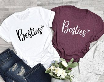 Besties Shirt Best Friend Shirt Friend Shirt Best Friend | Etsy Best Friend Matching Shirts, Hubby Wifey Shirts, Bestie Stuff, Best Friend T Shirts, Friend Shirt, Babe Shirt, Wedding Party Shirts, Mrs Shirt, Honeymoon Shirts